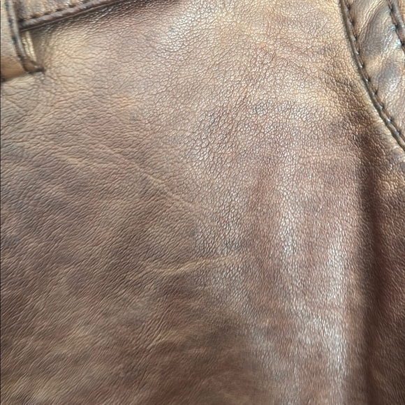 Moto Faux Leather Jacket with Vintage Distressed Look - Picture 6 of 6